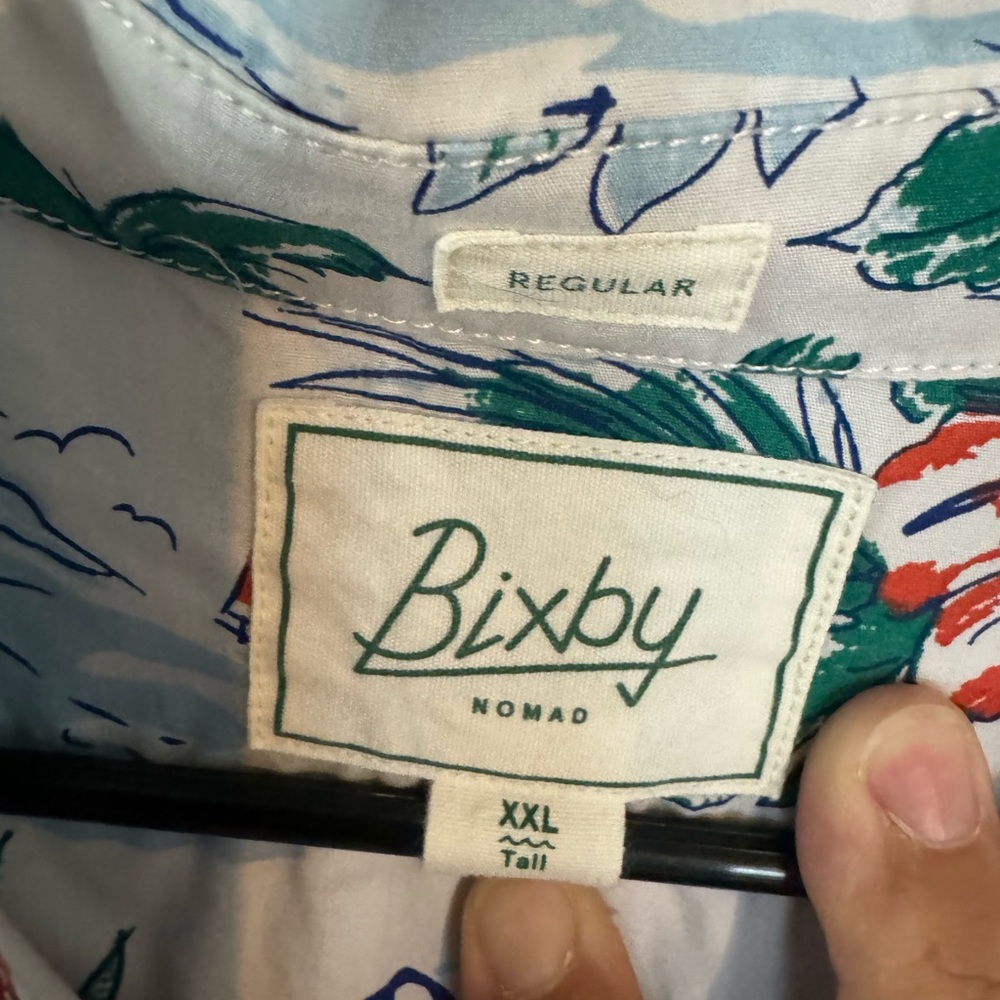 BIXBY XXLT short sleeve button down